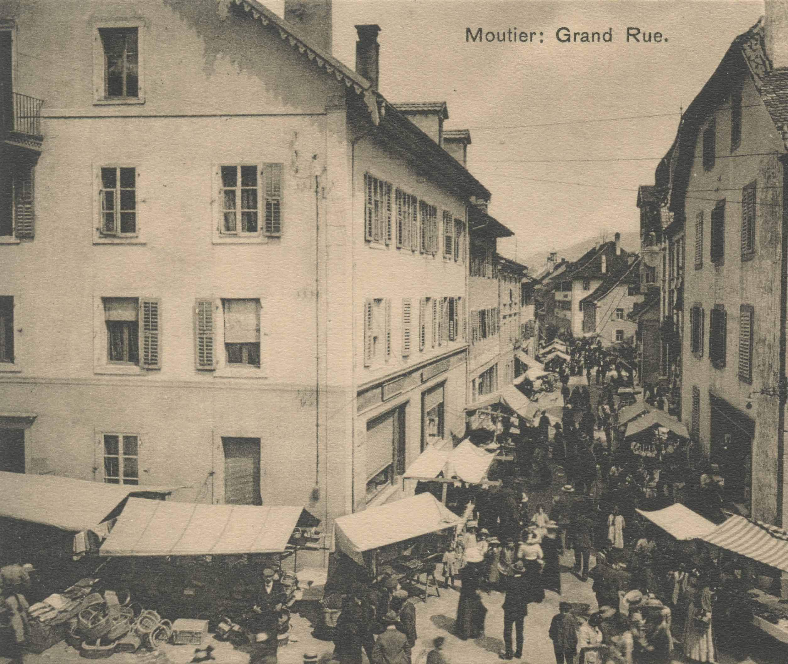 foire en vieille ville de moutier en 1917